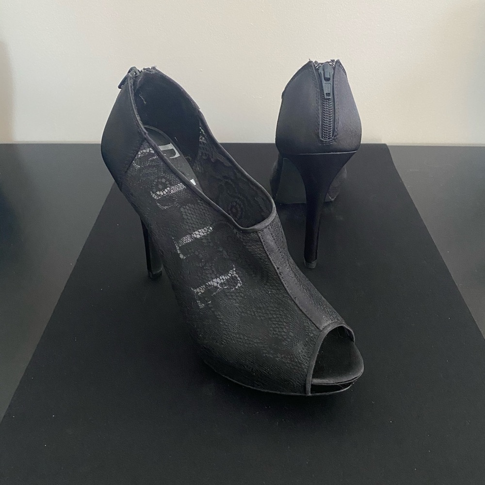 Women’s Elle Black Lace Ankle Bootie